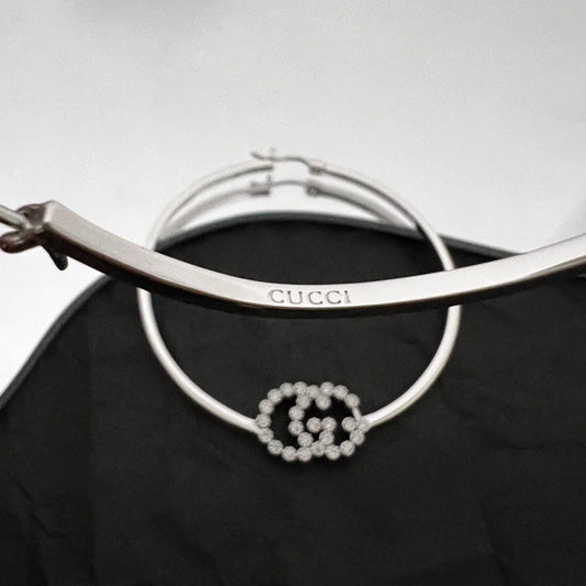 18K Double Gucci Running Diamond Bracelet