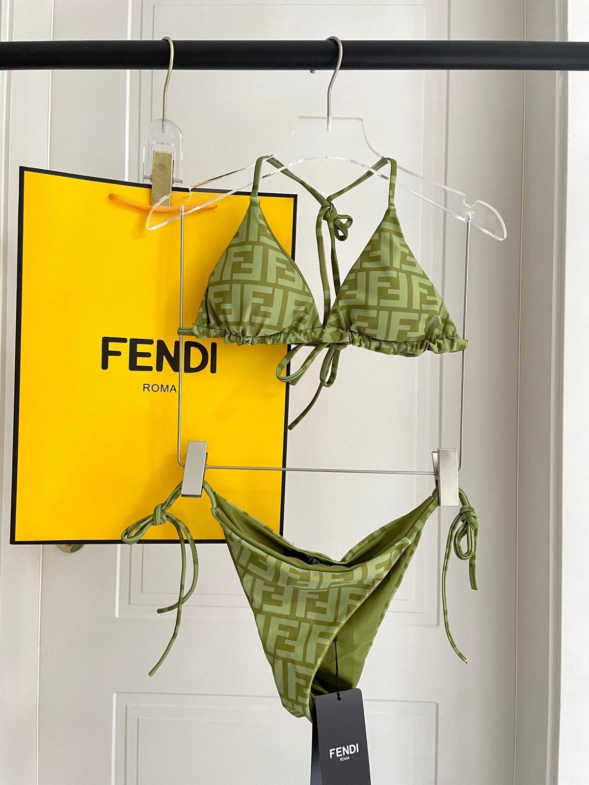 FENDI BIKINI 25S TWO PIECE IN GREEN 742660