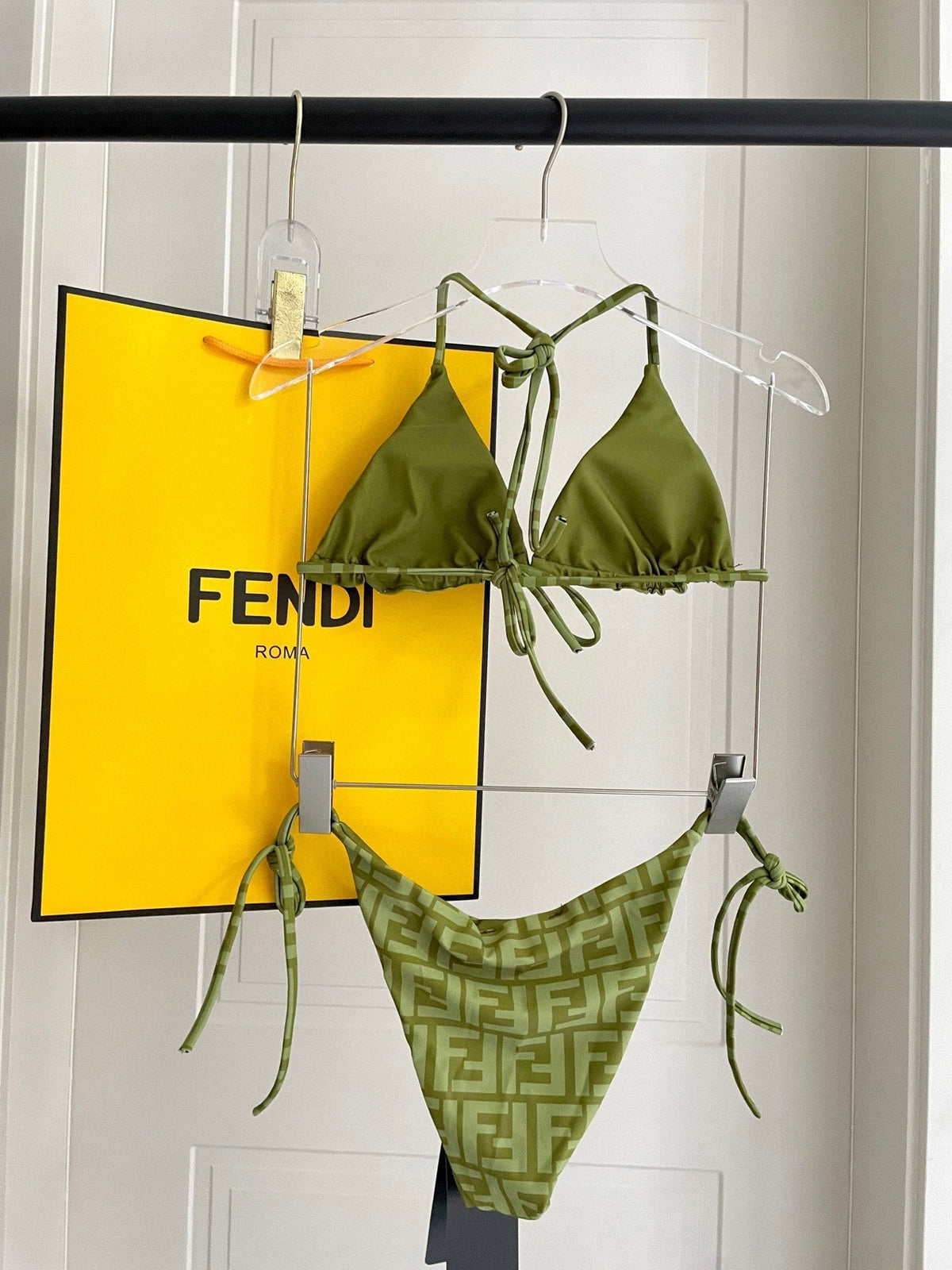 FENDI BIKINI 25S TWO PIECE IN GREEN 742660