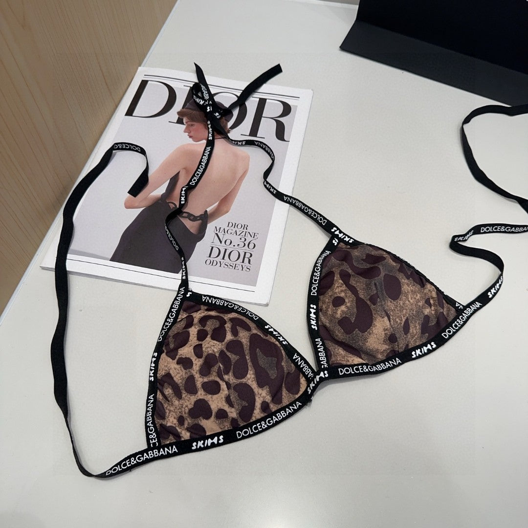 DOLCE & GABBANA BIKINI 25S TWO PIECE IN BROWN 742675