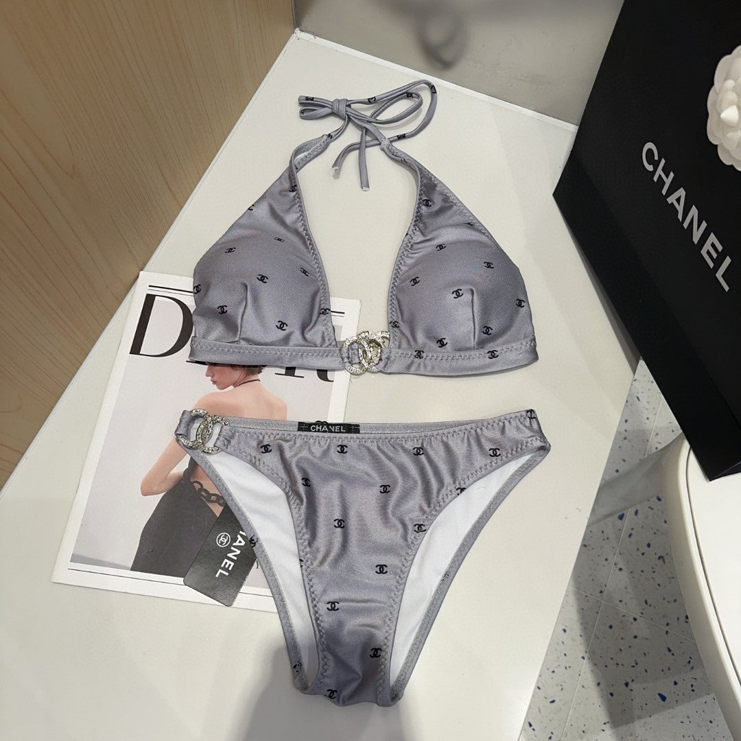 CHANEL BIKINI 25S TWO PIECE IN GRAY 742678