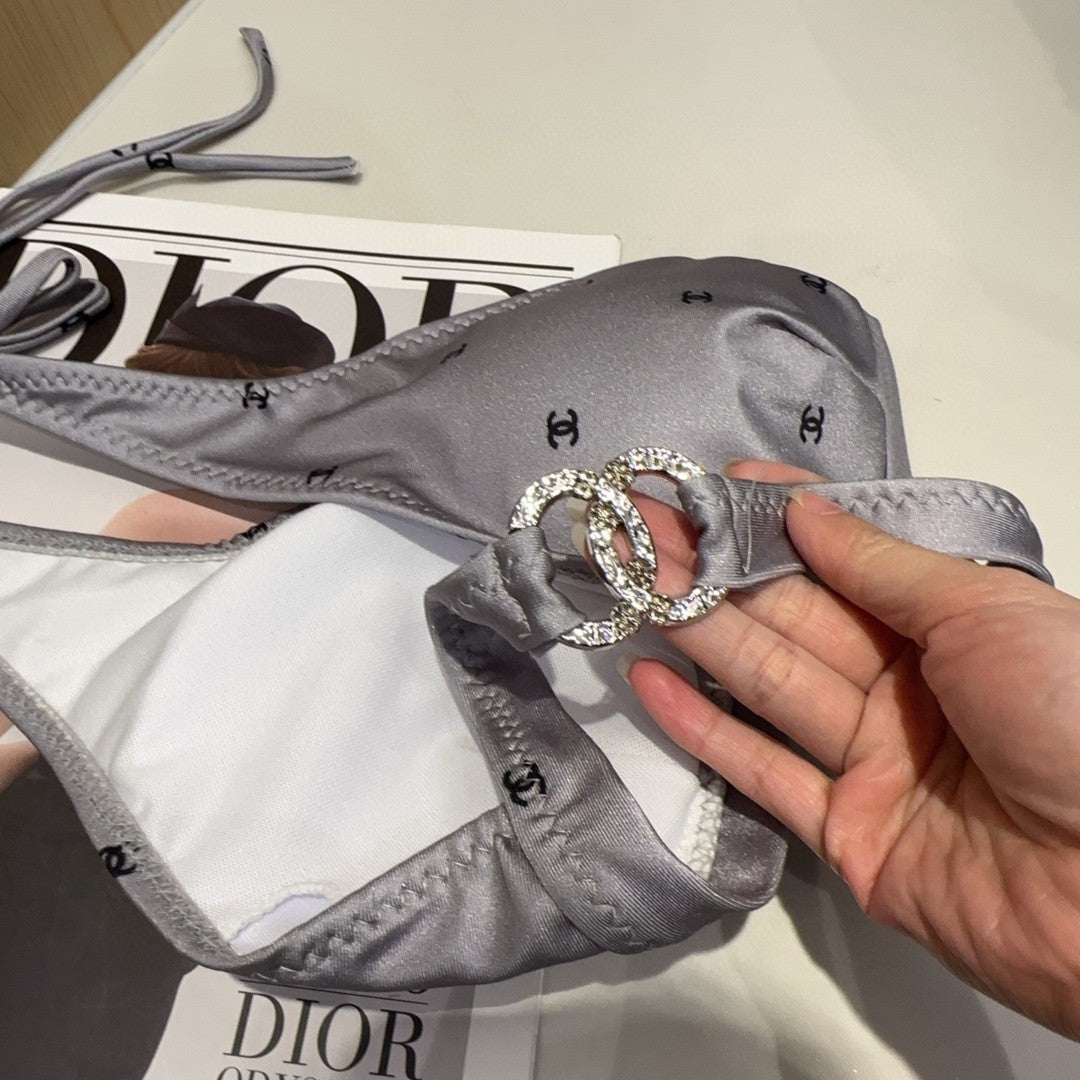 CHANEL BIKINI 25S TWO PIECE IN GRAY 742678