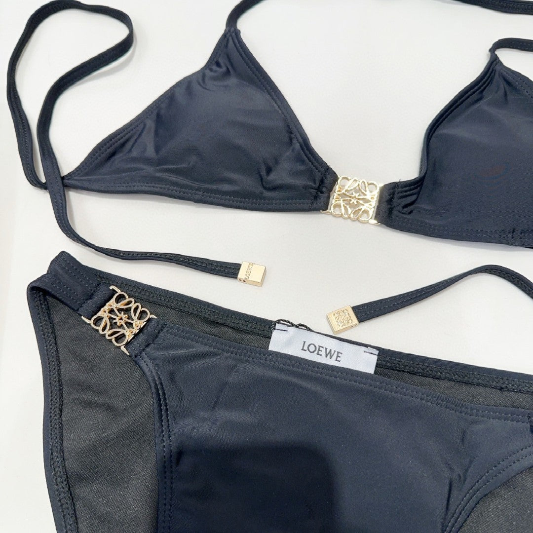 LOEWE BIKINI 25S TWO PIECE IN BLACK FULL 742673
