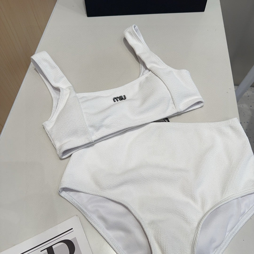 MIUMIU BIKINI 25S TWO PIECE IN WHITE 742670