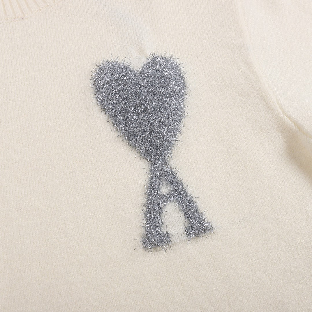 AMI PARIS Cotton and wool sweater