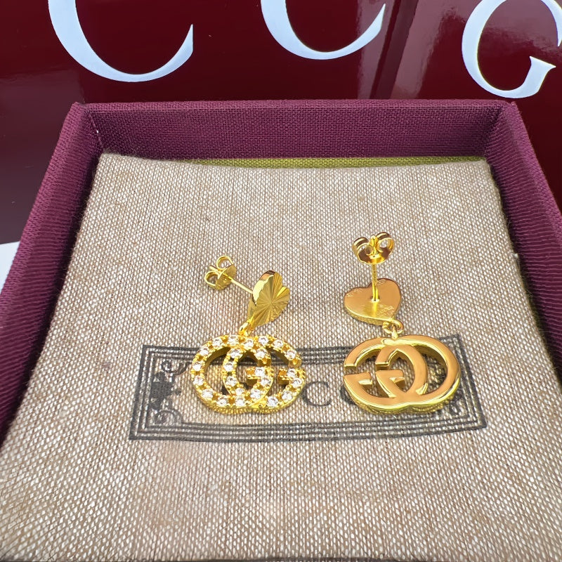 Gucci Crystal Double G Earrings