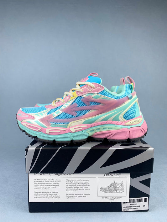 Off  Pink and Blue Sneakers