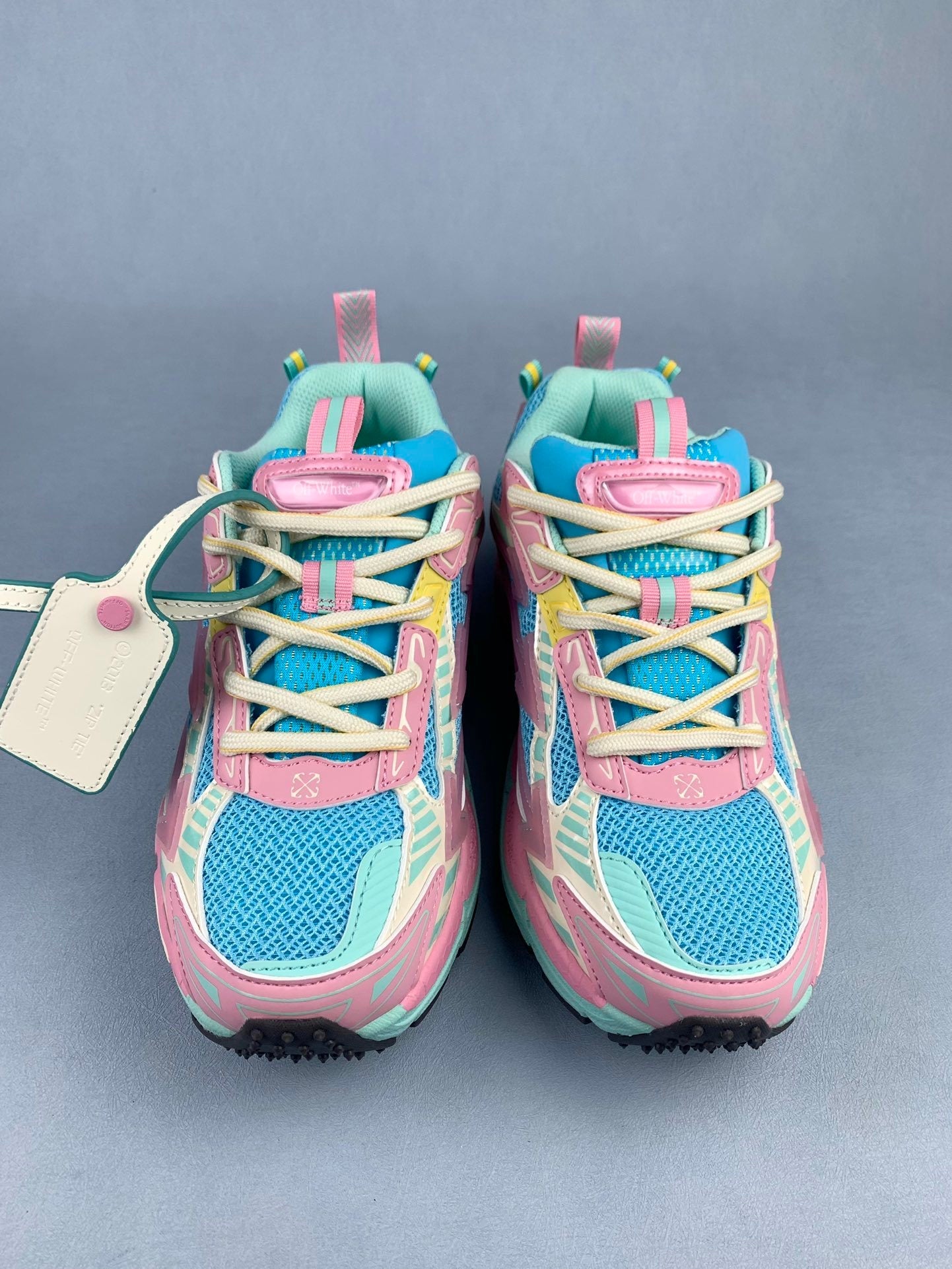 Off  Pink and Blue Sneakers