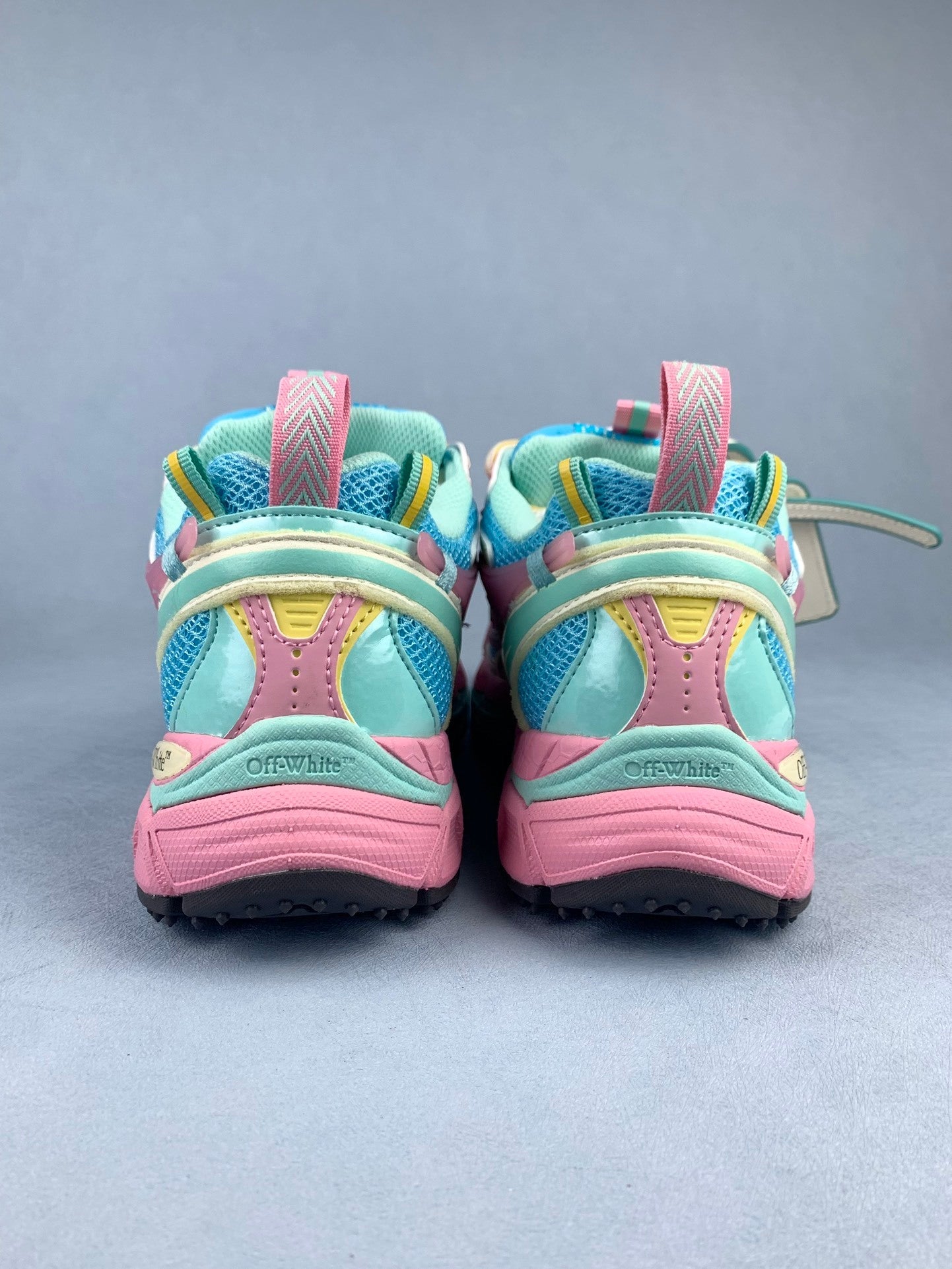Off  Pink and Blue Sneakers