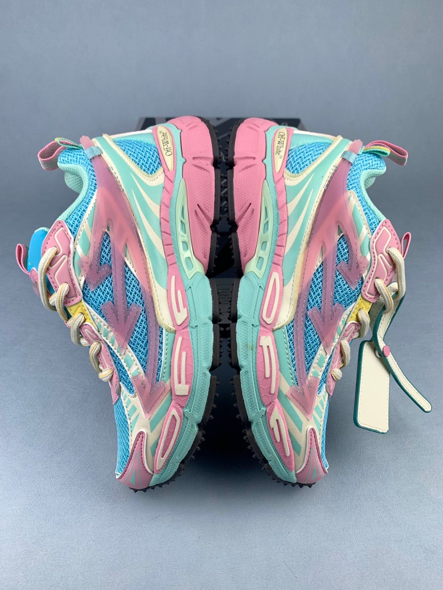 Off  Pink and Blue Sneakers