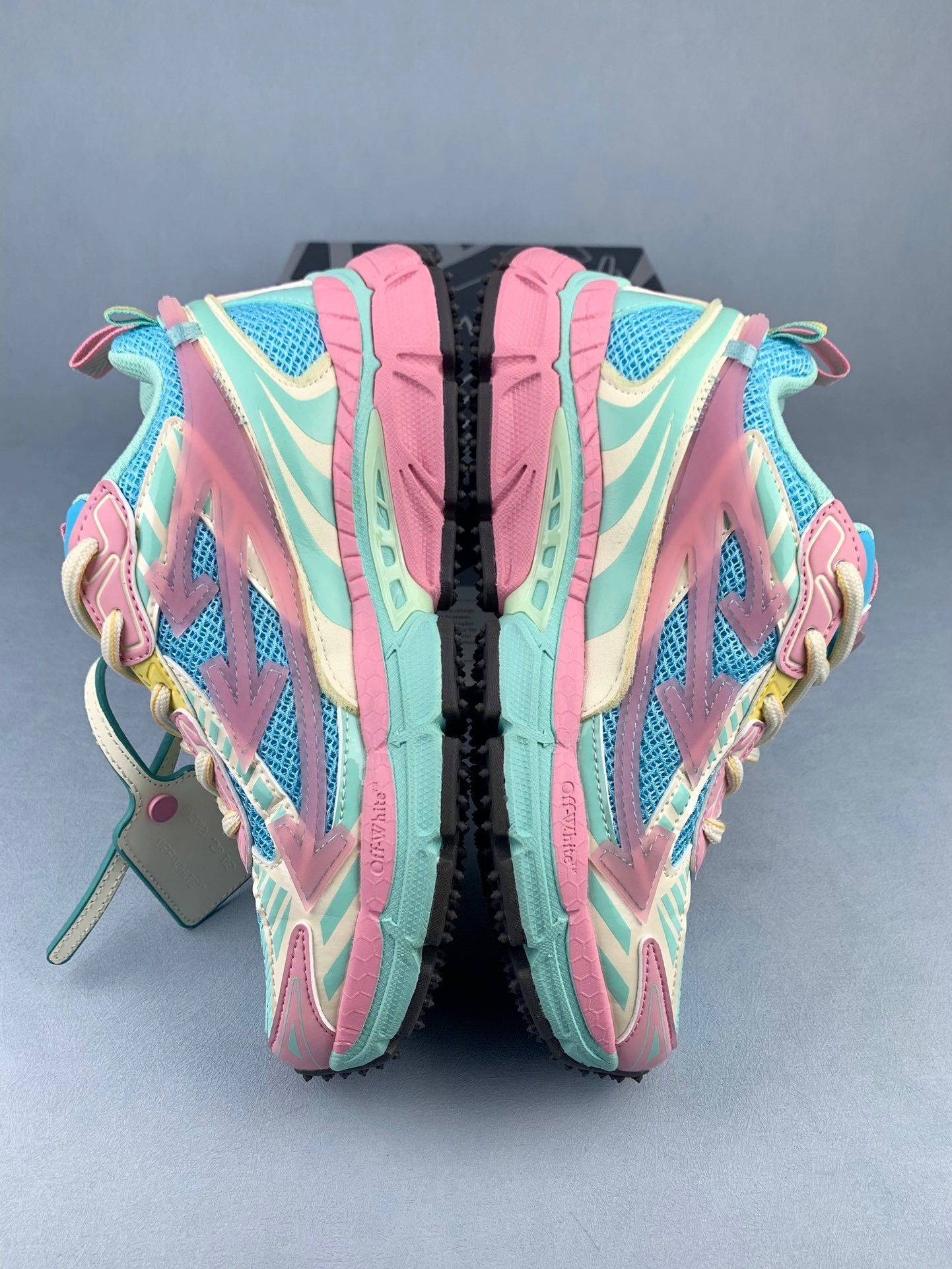 Off  Pink and Blue Sneakers