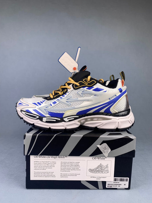 Off   White and Blue Sneakers