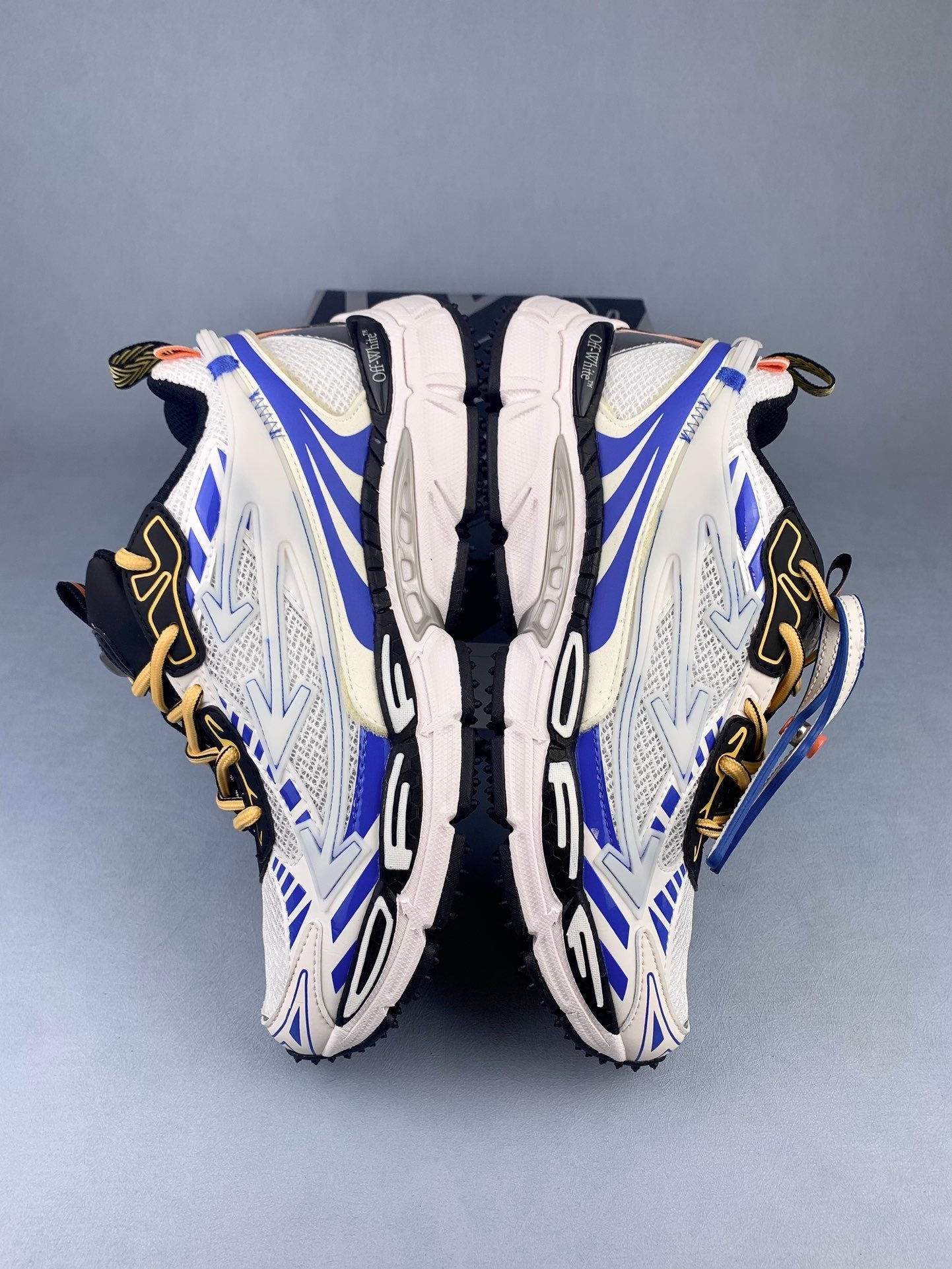 Off   White and Blue Sneakers