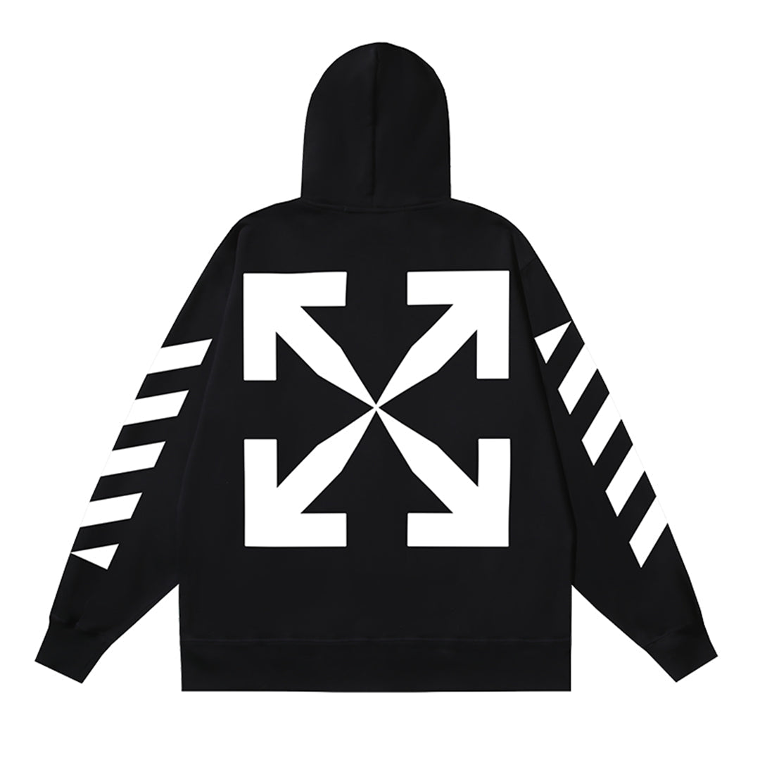 OFF Logo Print Hoodie Jacket