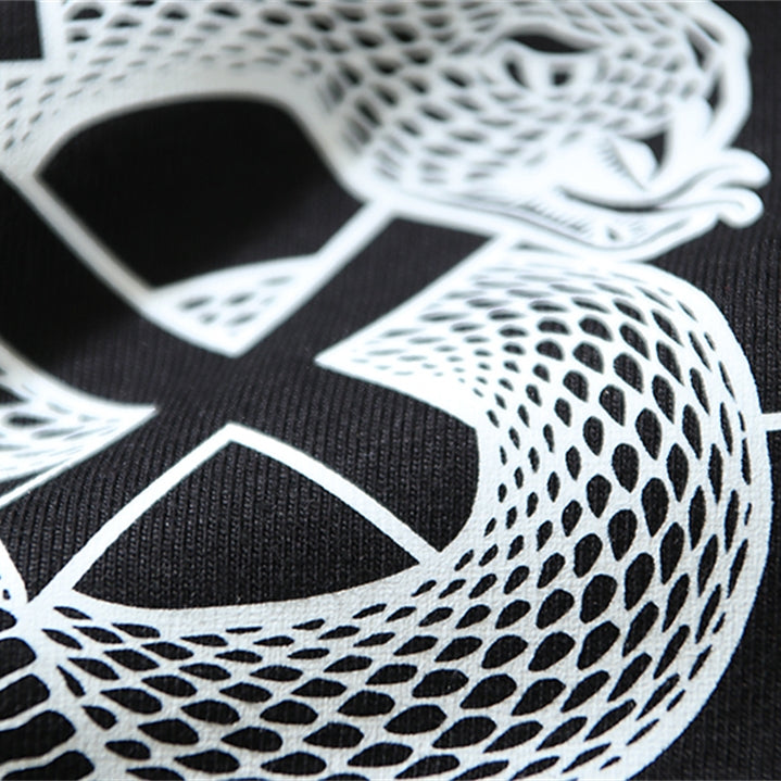 OFF Snake pattern arrow logo T-shirt