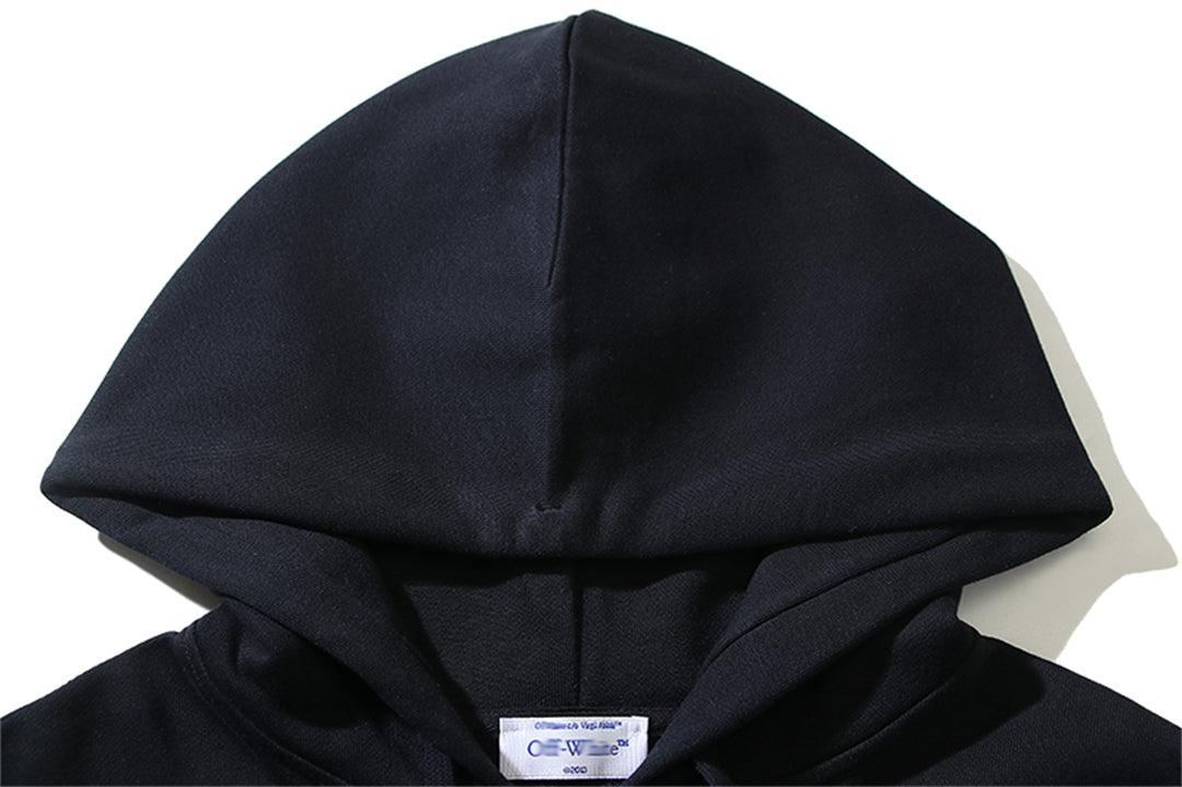 OFF Logo Print Hoodie Jacket