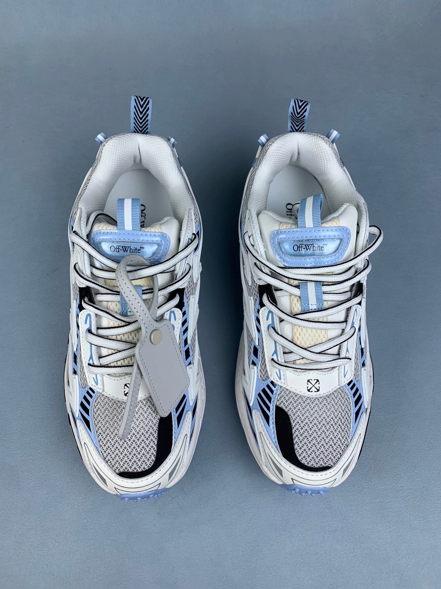 Off   White and Blue Sneakers