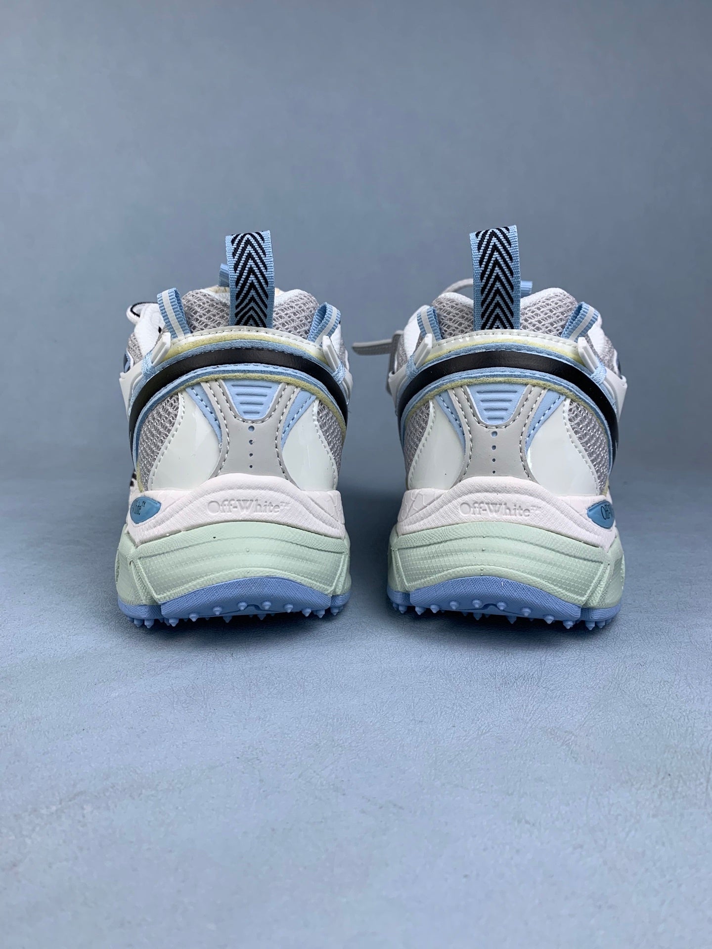 Off   White and Blue Sneakers