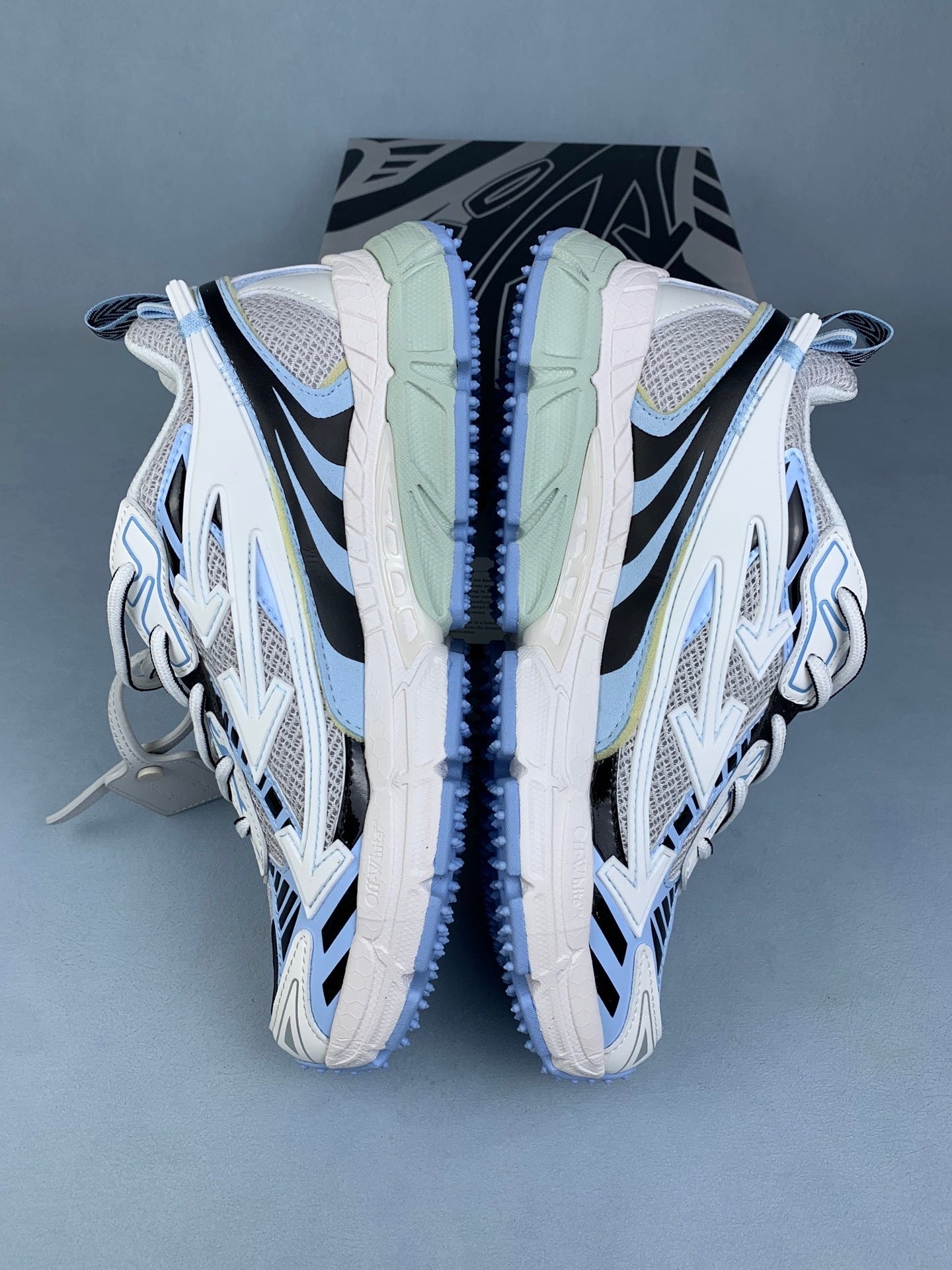 Off   White and Blue Sneakers