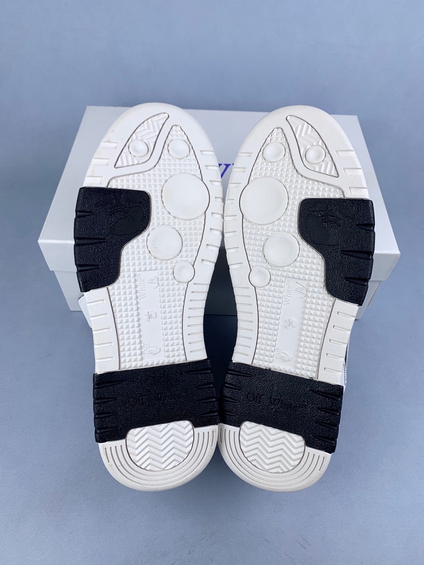 Off  White and Black Sneakers