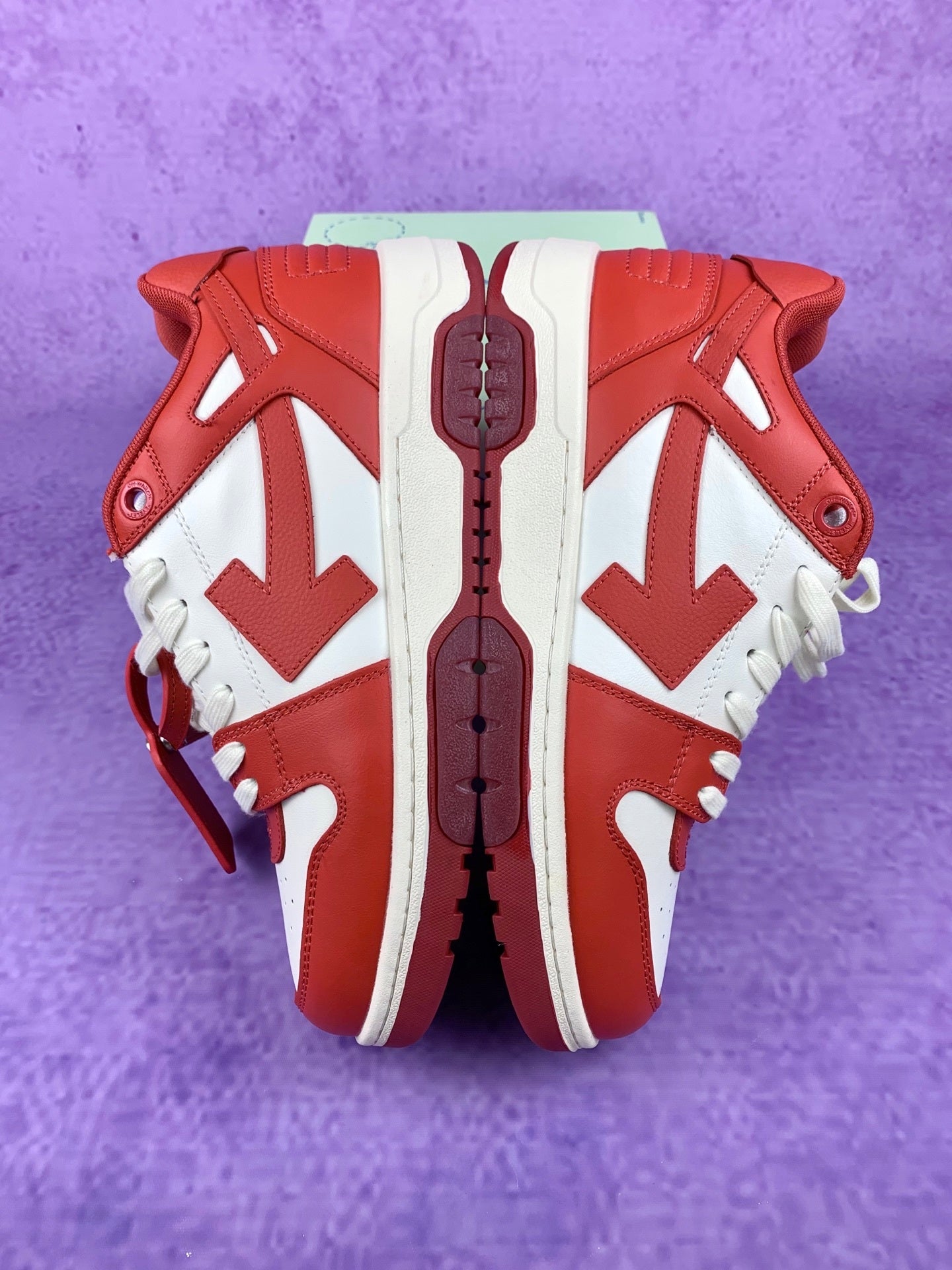 Off   Red and White Sneakers