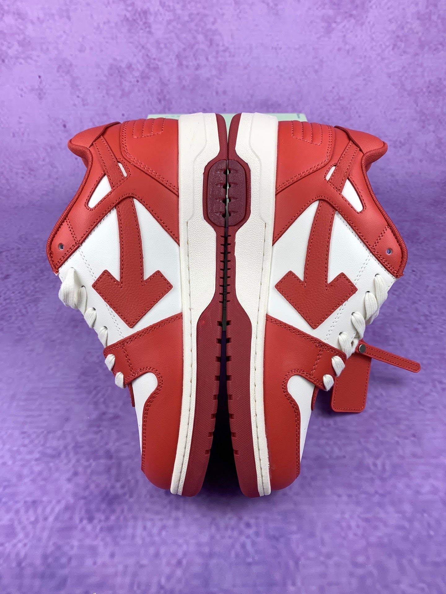 Off   Red and White Sneakers