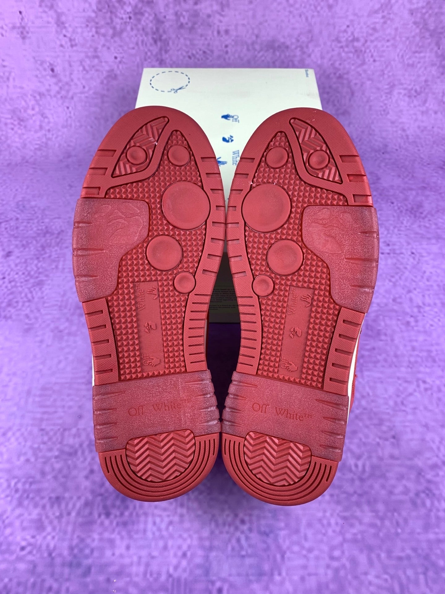 Off   Red and White Sneakers