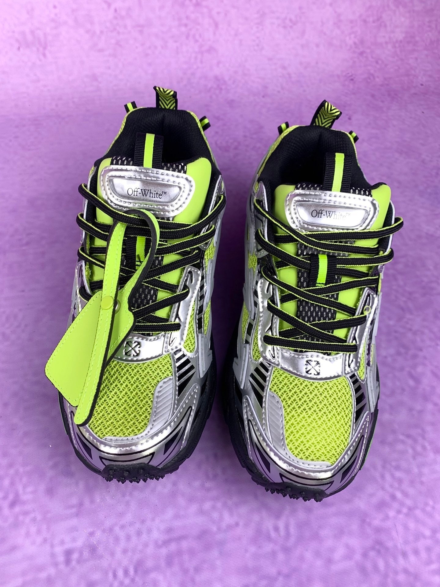 Off  Black and Green Sneakers