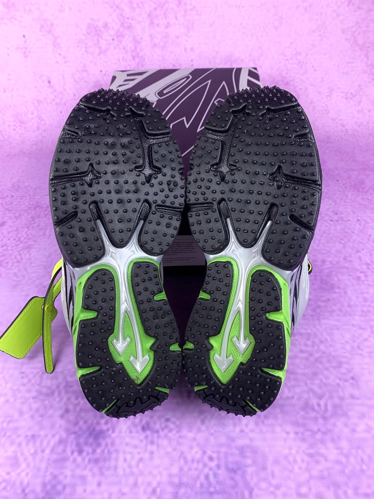 Off  Black and Green Sneakers