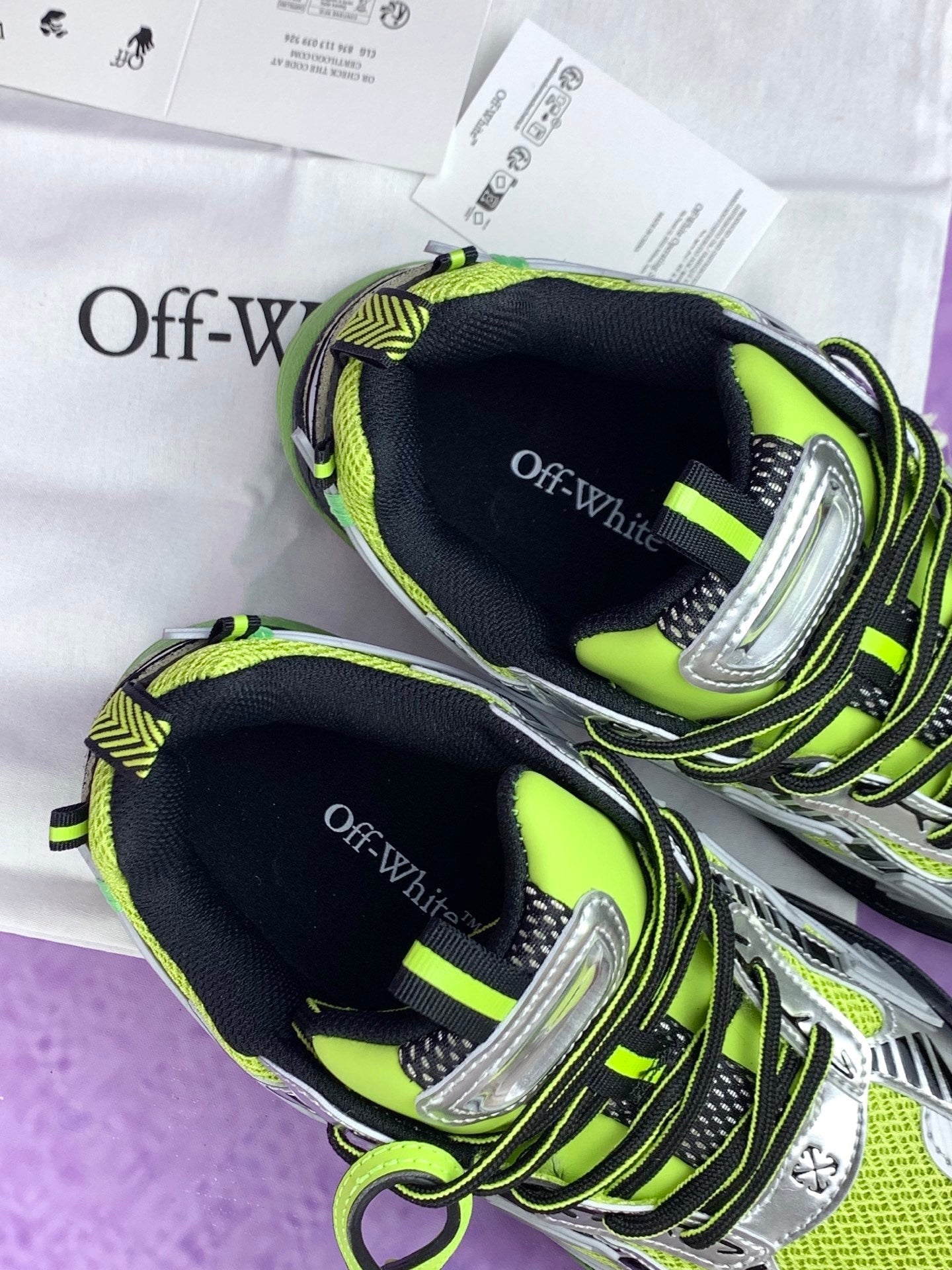 Off  Black and Green Sneakers