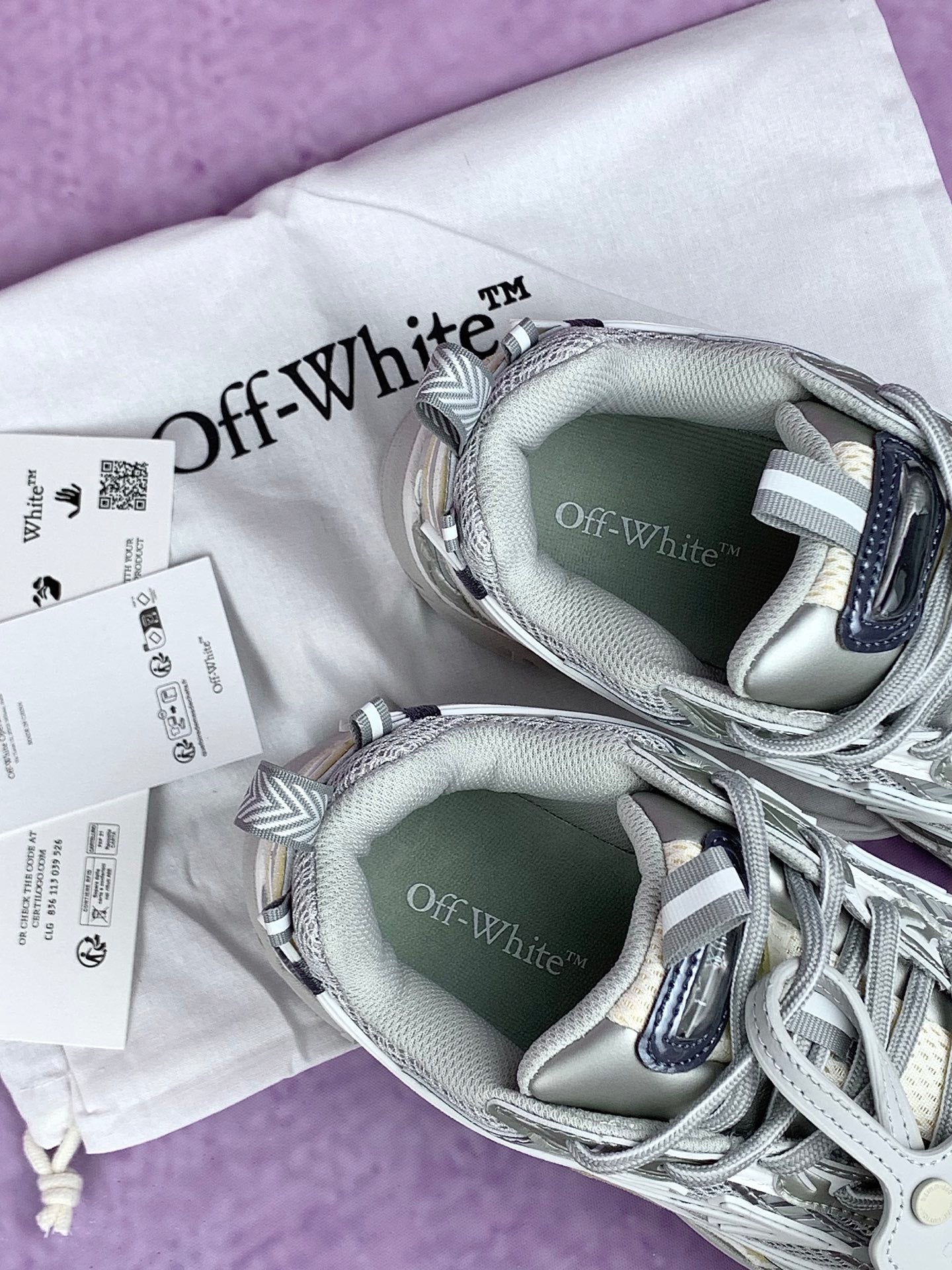 Off  Silver Arrow Sneakers