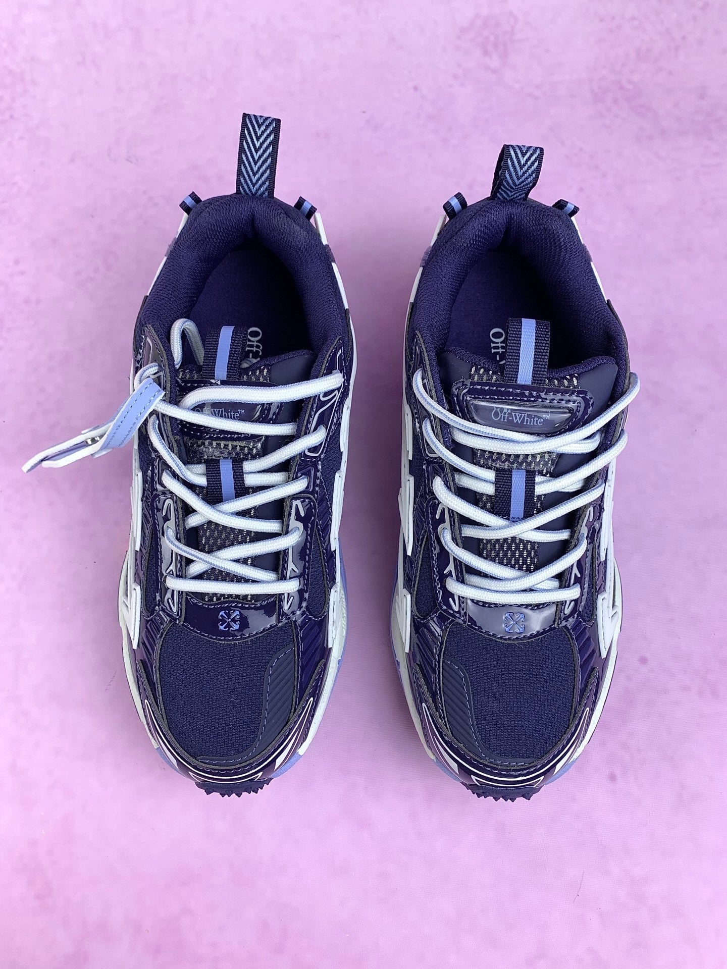 Off  Navy Blue Arrow Sneakers