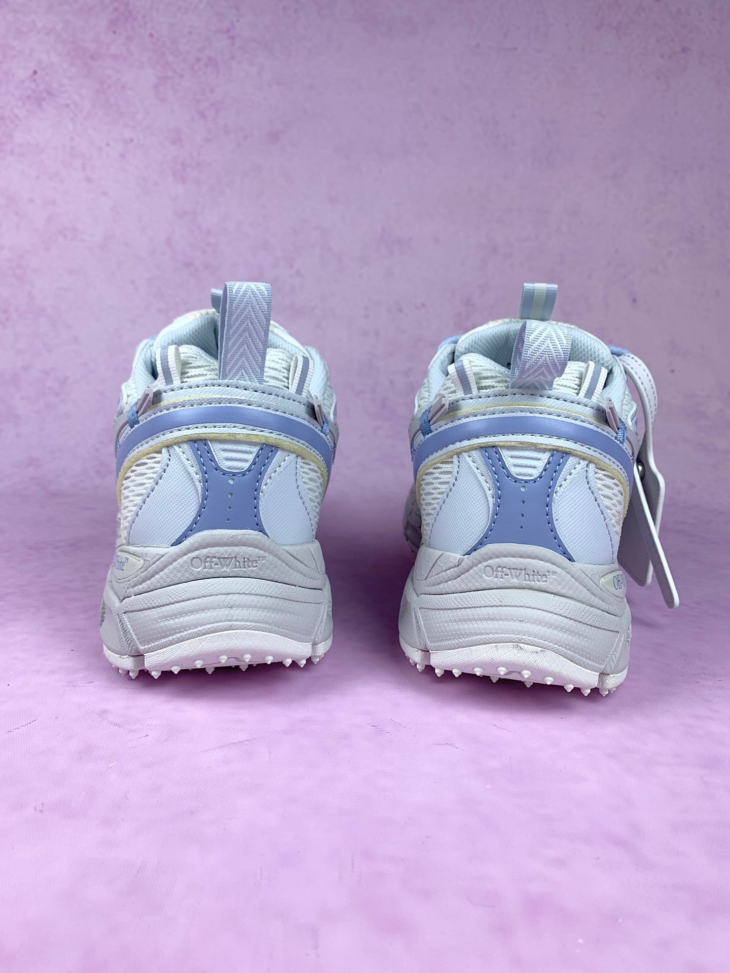 Off  White and Blue Arrow Sneakers